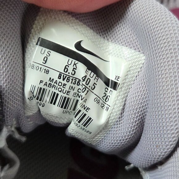 Nike Sneakers Womens 9 Gray Purple Zoom Winflo 5 BV6136 Running Jogging Shoes - Picture 9 of 9